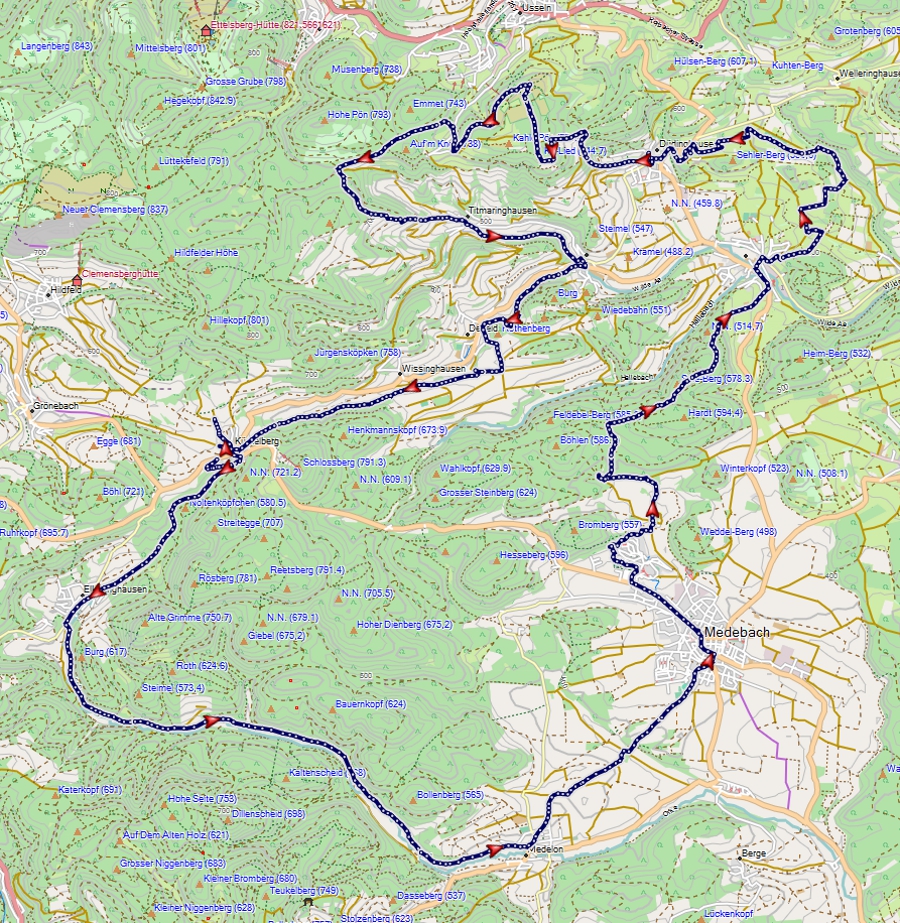 00-K-Medebacher Bergweg-gef-59,2km